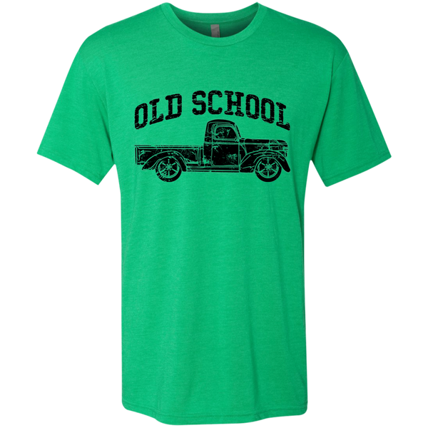 Old School Vintage Distressed Antique Truck Tee Shirt Green