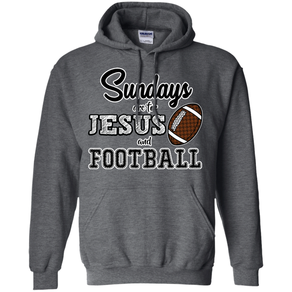 Sundays are for Jesus and Football Hoodie Sweatshirt Grey
