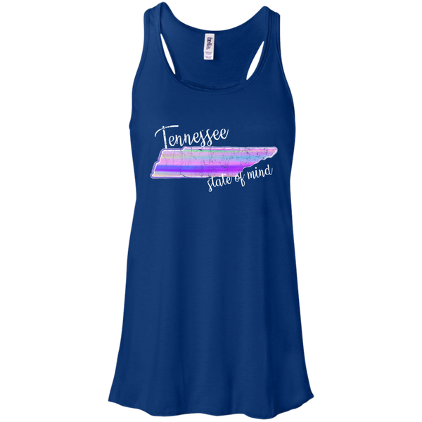 Watercolor Tennessee State of Mind Flowy Racerback Tank