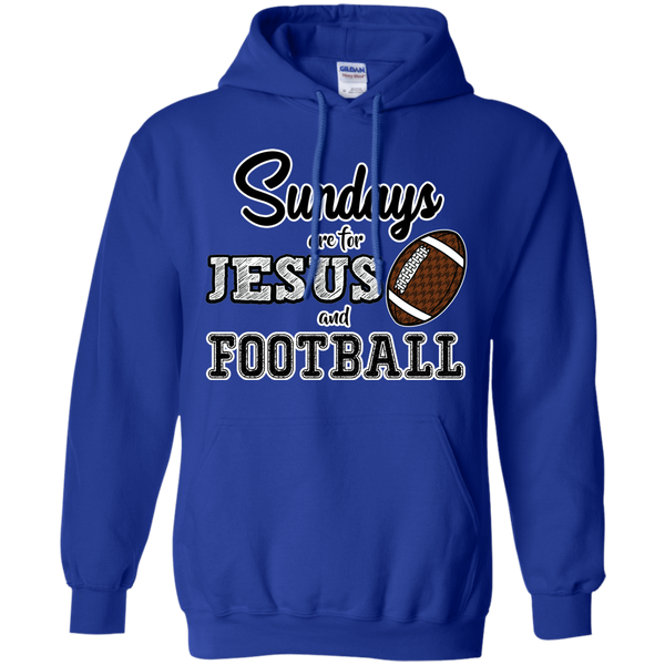 Sundays are for Jesus and Football Hoodie Sweatshirt Blue