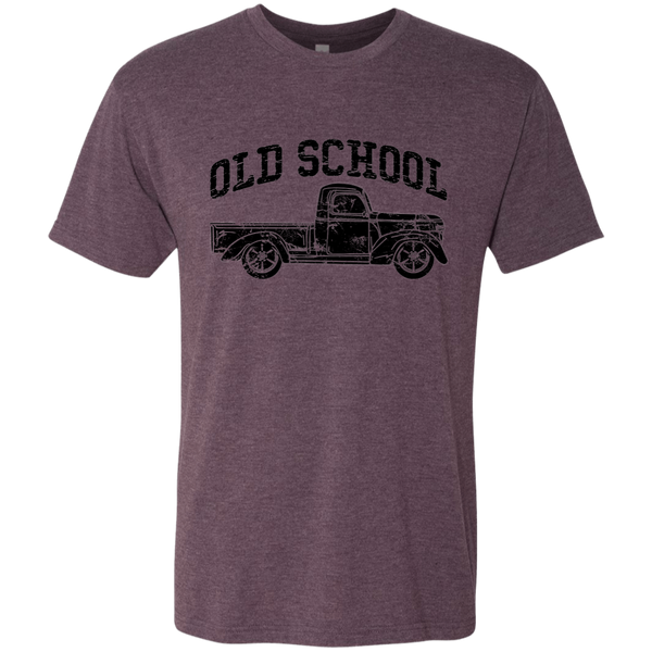 Old School Vintage Distressed Antique Truck Tee Shirt Purple