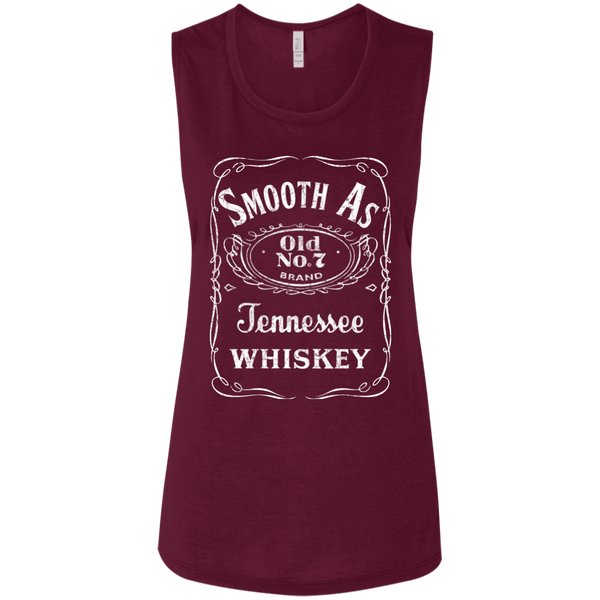 Smooth as Tennessee Whiskey Flowy Muscle Tank Maroon