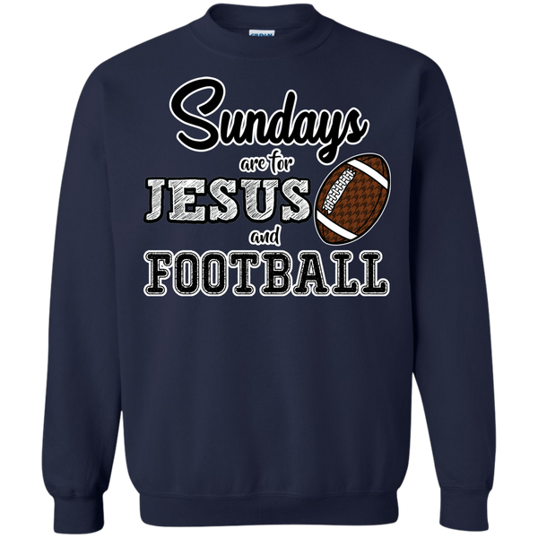 Sundays are for Jesus and Football Crewneck Sweatshirt Navy