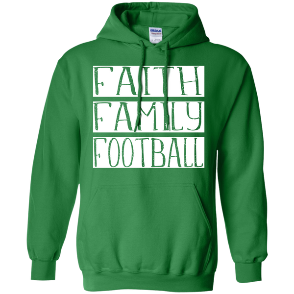 Faith Family Football Hoodie Sweatshirt Green