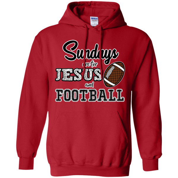 Sundays are for Jesus and Football Hoodie Sweatshirt Red