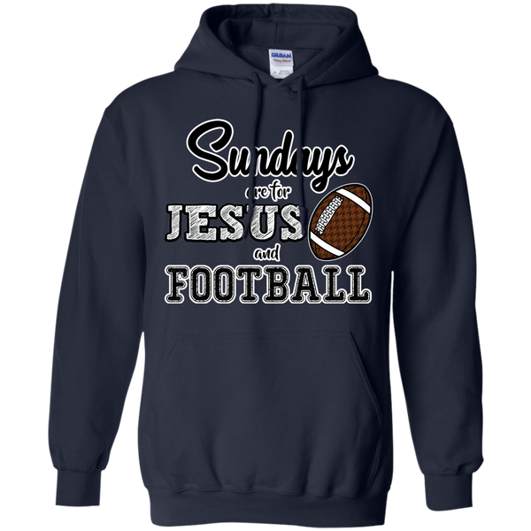 Sundays are for Jesus and Football Hoodie Sweatshirt Navy