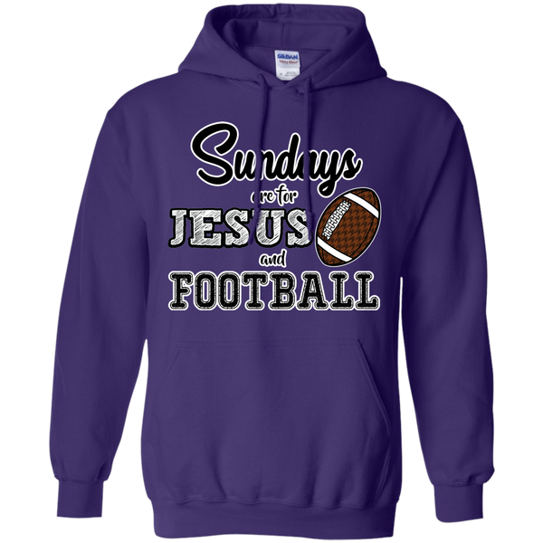 Sundays are for Jesus and Football Hoodie Sweatshirt Purple