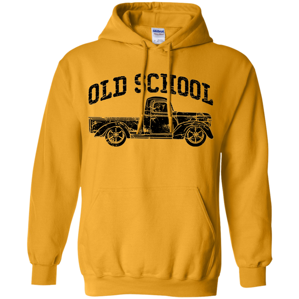 Old School Vintage Distressed Antique Truck Hoodie Gold