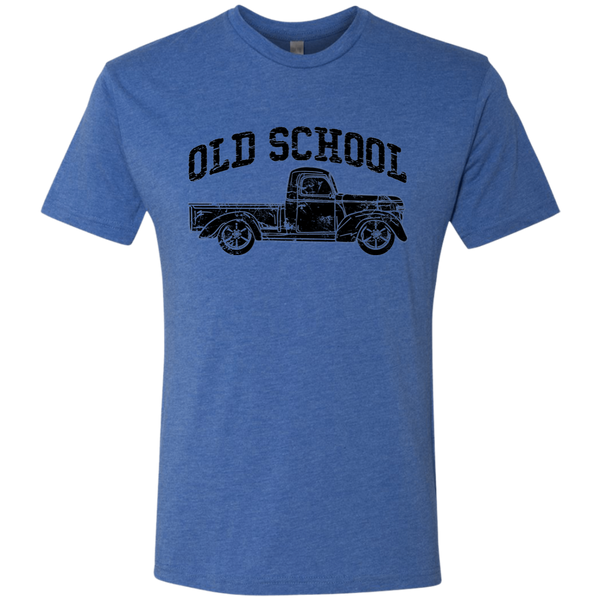 Old School Vintage Distressed Antique Truck Tee Shirt Blue