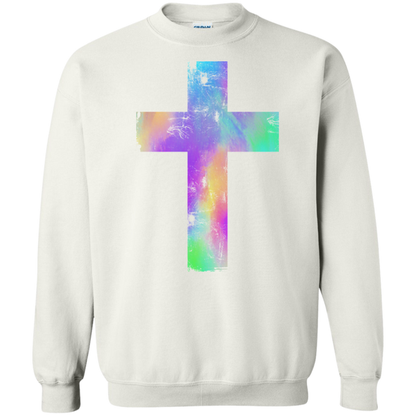 Watercolor Distressed Cross Sweatshirt