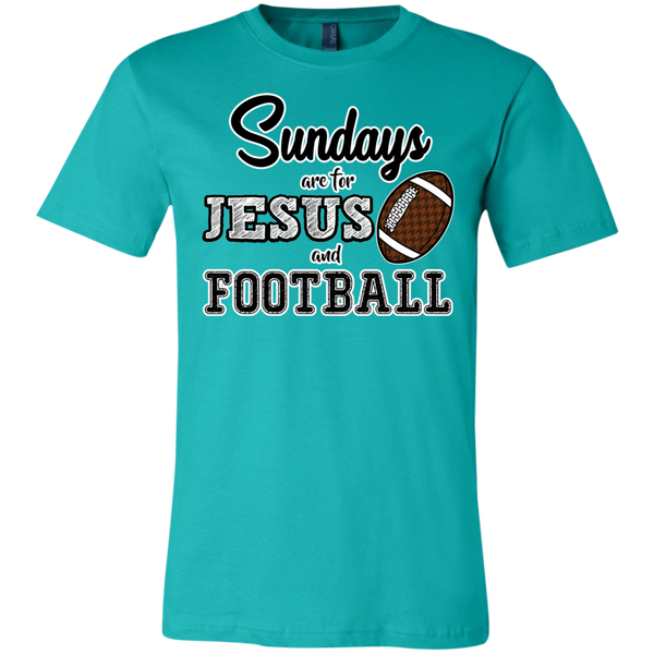 Sundays are for Jesus and Football Tee Shirt Teal 