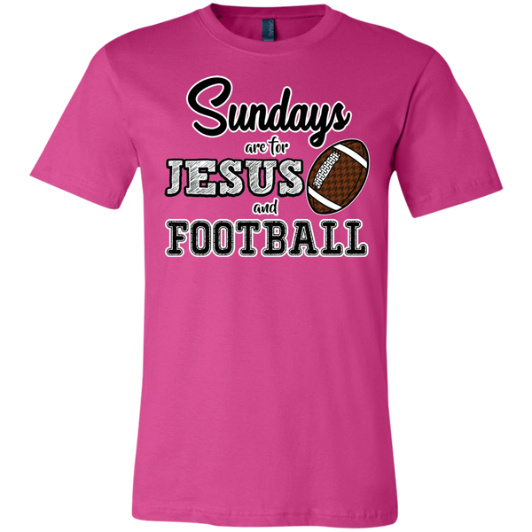 Sundays are for Jesus and Football Tee Shirt Pink