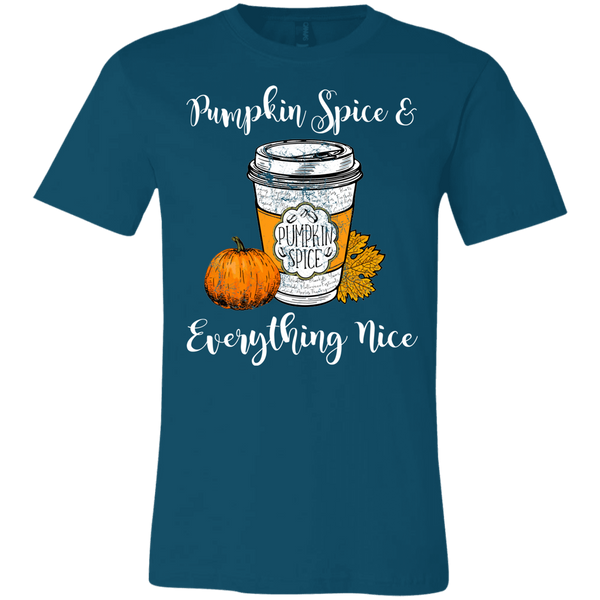 Pumpkin Spice and Everything Nice Tee Shirt Deep Teal