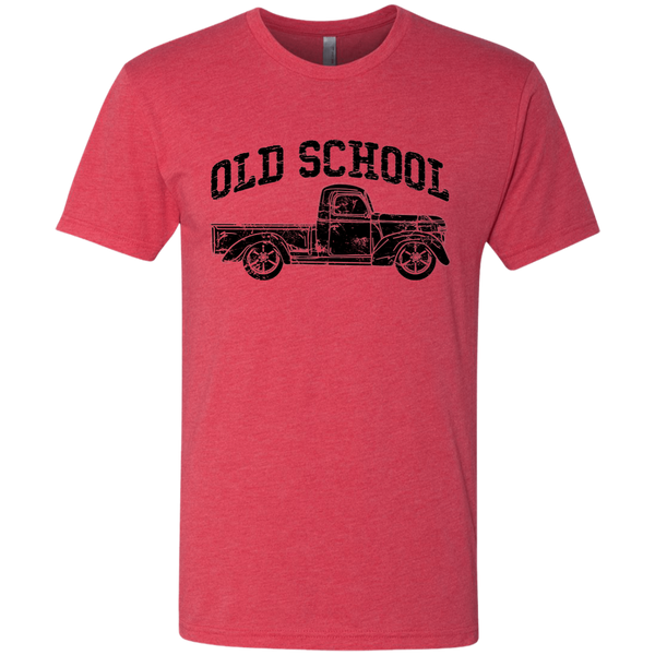 Old School Vintage Distressed Antique Truck Tee Shirt Red