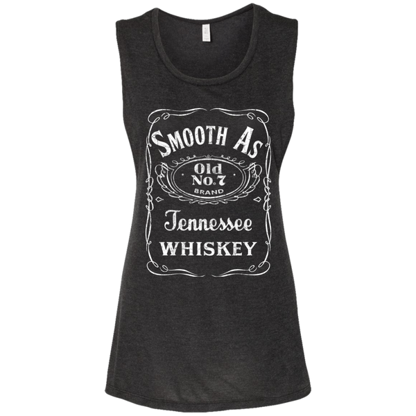 Smooth as Tennessee Whiskey Flowy Muscle Tank Dark Grey