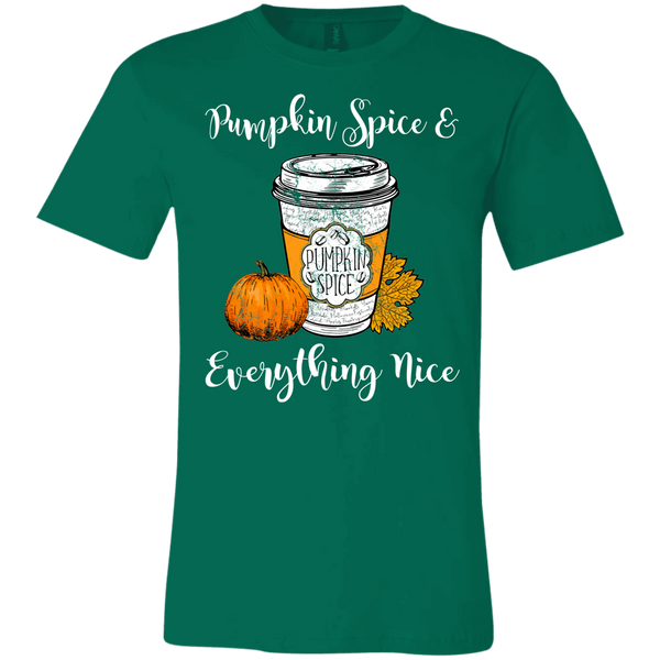 Pumpkin Spice and Everything Nice Tee Shirt Green