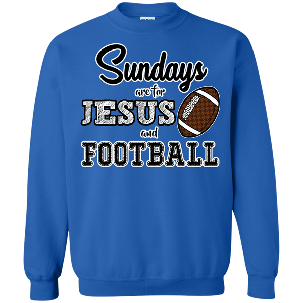 Sundays are for Jesus and Football Crewneck Sweatshirt Blue