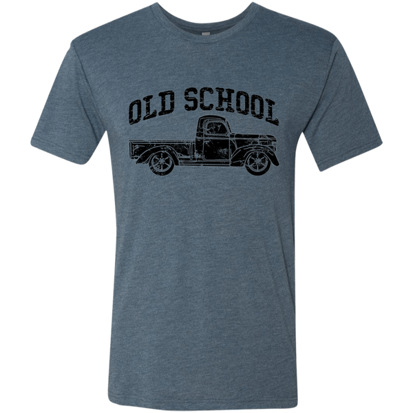 Old School Vintage Distressed Antique Truck Tee Shirt Indigo