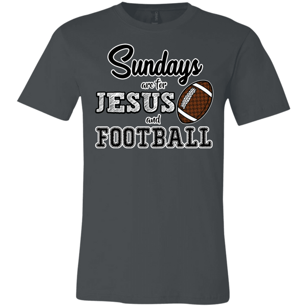 Sundays are for Jesus and Football Tee Shirt Grey