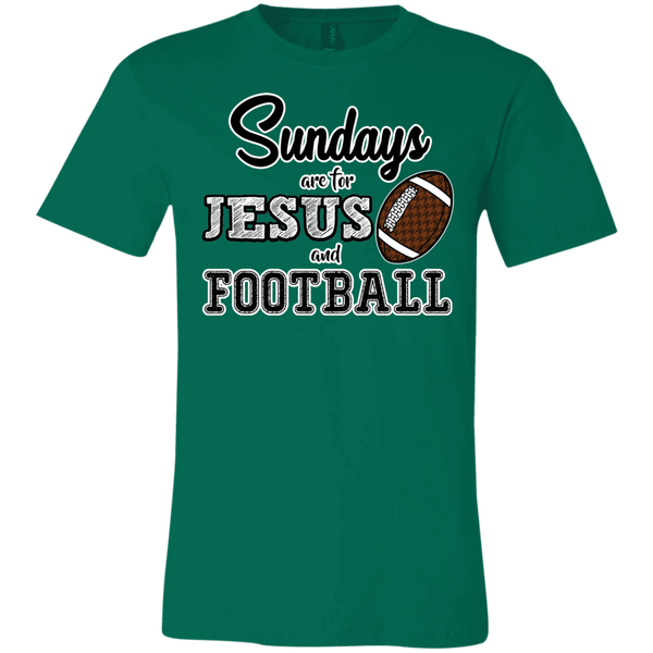 Sundays are for Jesus and Football Tee Shirt Kelly Green