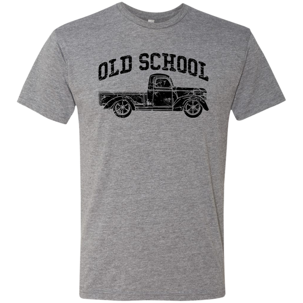 Old School Vintage Distressed Antique Truck Tee Shirt Heather Grey
