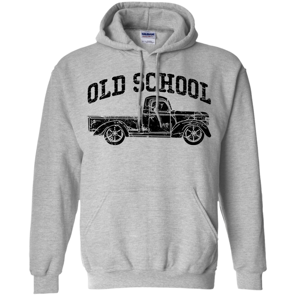 Old School Vintage Distressed Antique Truck Hoodie Sport Grey