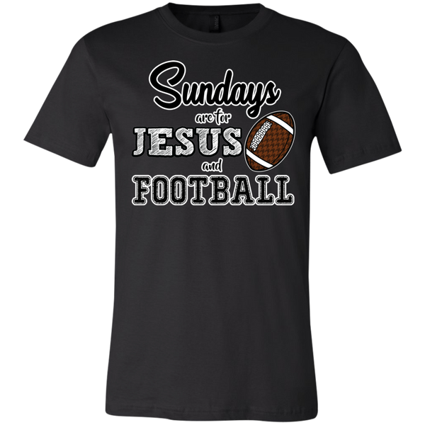 Sundays are for Jesus and Football Tee Shirt Teal Black