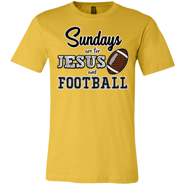 Sundays are for Jesus and Football Tee Shirt Yellow
