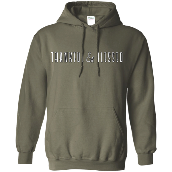 Thankful and Blessed Hoodie Sweatshirt Military Green