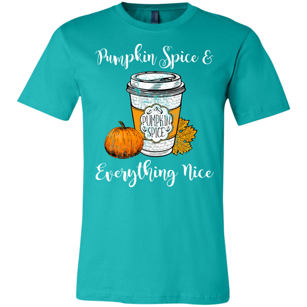 Pumpkin Spice and Everything Nice Tee Shirt Teal