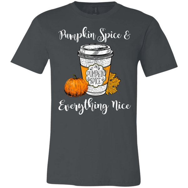 Pumpkin Spice and Everything Nice Tee Shirt Asphalt Grey