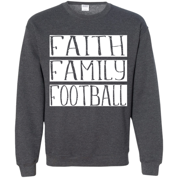 Faith Family Football Crewneck Sweatshirt Dark Grey
