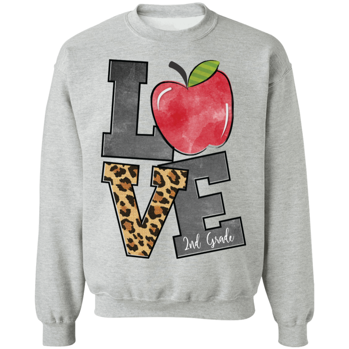 Teacher Love 2nd Grade Sweatshirt
