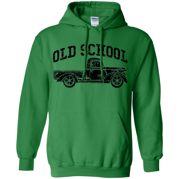 Old School Vintage Distressed Antique Truck Hoodie Green