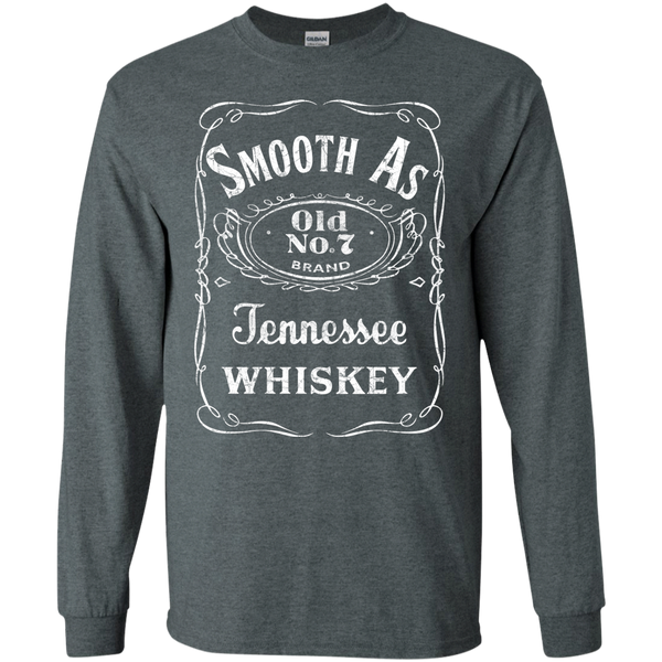 Smooth as Tennessee Whiskey Long Sleeve Tee Shirt Grey