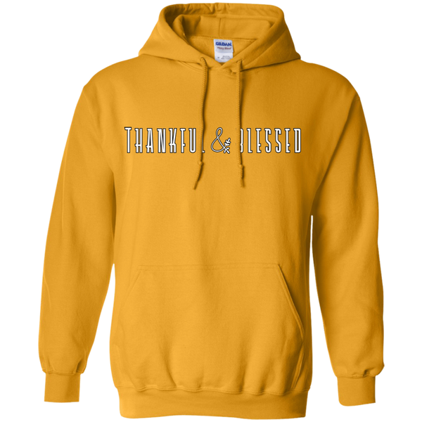Thankful and Blessed Hoodie Sweatshirt Gold