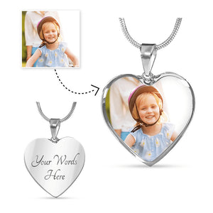 Personalized Heart Shaped Photo Necklace
