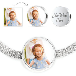 Personalized Photo Circle Charm Bracelet