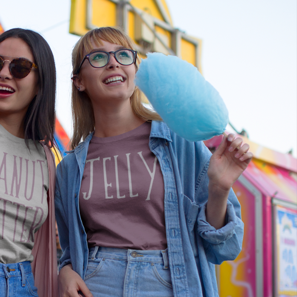 Jelly Friendship or Couples Tee Purple